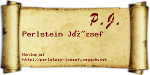 Perlstein József névjegykártya